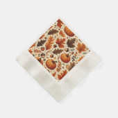 Serviette En Papier feuille/citrouille/cavernes Automne (Coin)