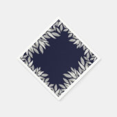 Serviette En Papier Feuille d'argent Botanique Glam bleu rose Mariage (Coin)