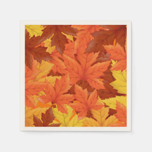 Serviette En Papier Feuille d'automne