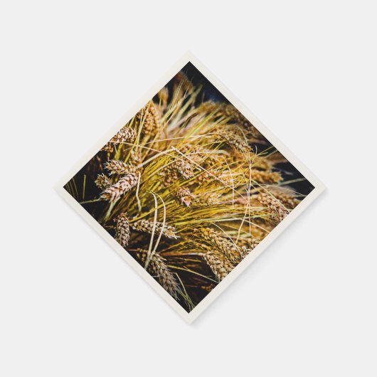 Serviette En Papier Feuille De Blé - Merci (Coin)