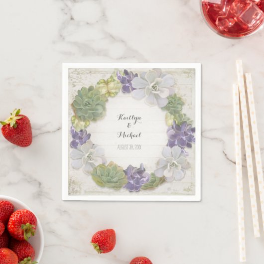 Serviette En Papier Feuille de courge de Cactus Papier en bois Succule (En situation)