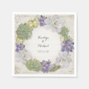 Serviette En Papier Feuille de courge de Cactus Papier en bois Succule
