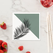 Serviette En Papier Feuille de palme (En situation)