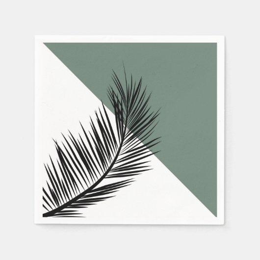 Serviette En Papier Feuille de palme (Devant)