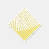 Serviette En Papier Feuille de palme monochrome tropical simple jaune (Coin)