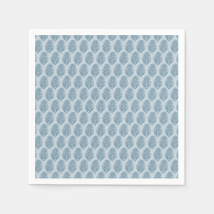 Serviette En Papier Feuille de palmier bleu clair