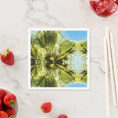 Serviette en papier feuille de palmier vert tropic (En situation)
