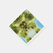 Serviette en papier feuille de palmier vert tropic (Coin)