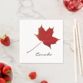 Serviette En Papier feuille d'érable (En situation)