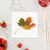 Serviette En Papier Feuille d'érable d'automne (En situation)