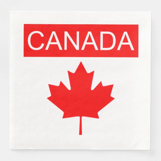 Serviette En Papier Feuille d'érable du Canada (Devant)