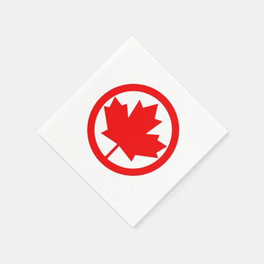 Serviette En Papier Feuille d'érable du Canada (Coin)