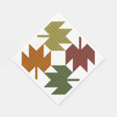 Serviette En Papier Feuille d'érable - Motif de courtepointe 1 (Coin)