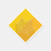 Serviette En Papier Feuille d'érable or (Coin)