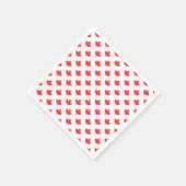 Serviette En Papier Feuille d'érable rouge (Coin)