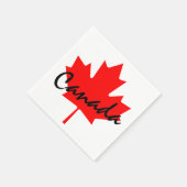 Serviette En Papier Feuille d'érable rouge du Canada (Coin)