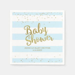Serviette En Papier Feuille d'or de Faux, garçon de baby shower de