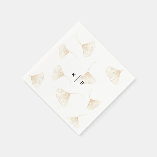 Serviette En Papier Feuille Ginkgo en chute Mariage Napkins (Coin)