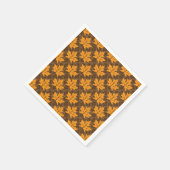 Serviette En Papier Feuille motif d'érable d'automne orange et brun (Coin)