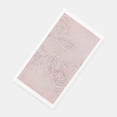 Serviette En Papier "Feuille rose" (Coin)