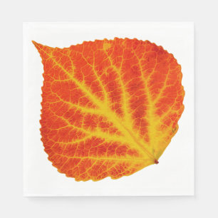 Serviette En Papier Feuille rouge et jaune #10 d'Aspen