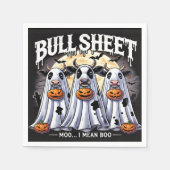 Serviette En Papier Feuille taureaux moo Amusants taureaux Halloween (Devant)