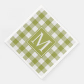 Serviette En Papier Feuille vert En vichy Citrouille personnalisé Moti (Coin)