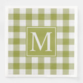 Serviette En Papier Feuille vert En vichy Citrouille personnalisé Moti (Devant)