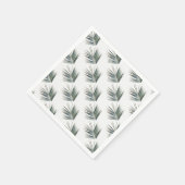 Serviette En Papier Feuille vert pâle (Coin)