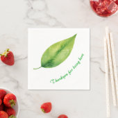 Serviette En Papier Feuille verte (En situation)