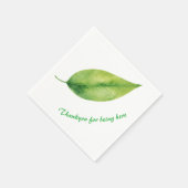 Serviette En Papier Feuille verte (Coin)
