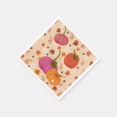 Serviette En Papier Feuilles automnales citrouilles (Coin)