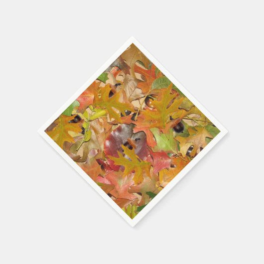 Serviette En Papier Feuilles automnales et Acorns (Coin)