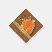 Serviette En Papier Feuilles Citrouilles précieux de Thanksgiving Gold (Coin)
