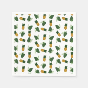 Serviette En Papier Feuilles D'Ananas Et De Palmiers