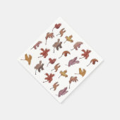 Serviette En Papier Feuilles dansants (Coin)