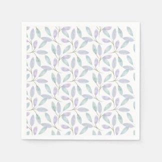 Serviette En Papier Feuilles d'aquarelle de la collection Jennifer