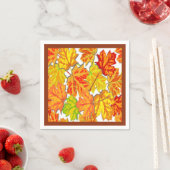 SERVIETTE EN PAPIER FEUILLES D'AUTOMNE (En situation)