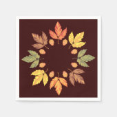 Serviette En Papier Feuilles d'automne (Devant)