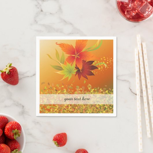 Serviette En Papier Feuilles d'automne (En situation)