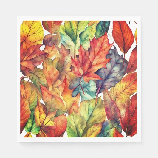 Serviette En Papier Feuilles d'automne (Devant)