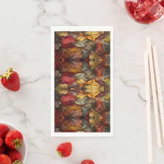 Serviette En Papier Feuilles d'automne (En situation)