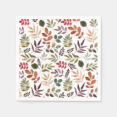 Serviette En Papier Feuilles d'automne aquarelle feuille colorée (Devant)