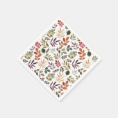 Serviette En Papier Feuilles d'automne aquarelle feuille colorée (Coin)