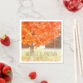 Serviette En Papier Feuilles d'automne aquarelle | Mariage de automne  (En situation)