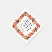 Serviette En Papier Feuilles d'automne Bon thanksgiving papier Napkin (Coin)