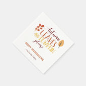 Serviette En Papier Feuilles d'automne Citrouille S'il vous plaît Bon (Coin)