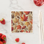 Serviette En Papier feuilles d'automne classiques (En situation)