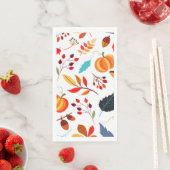 Serviette En Papier Feuilles d'automne colorées (En situation)