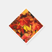 Serviette En Papier Feuilles d'automne colorées, feuille d'érable roug (Coin)